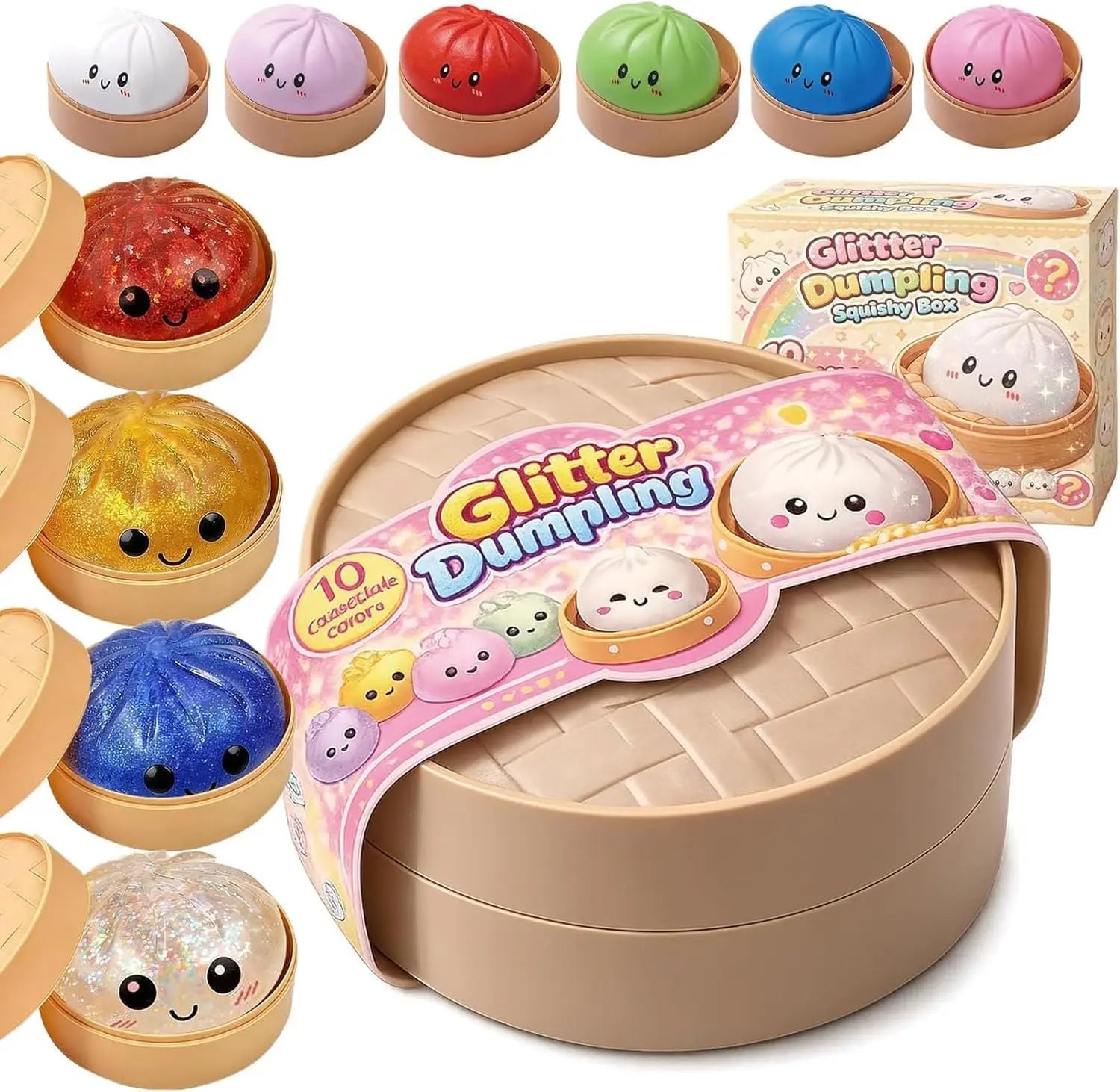 Mystery Glitter Dumpling Squishy
