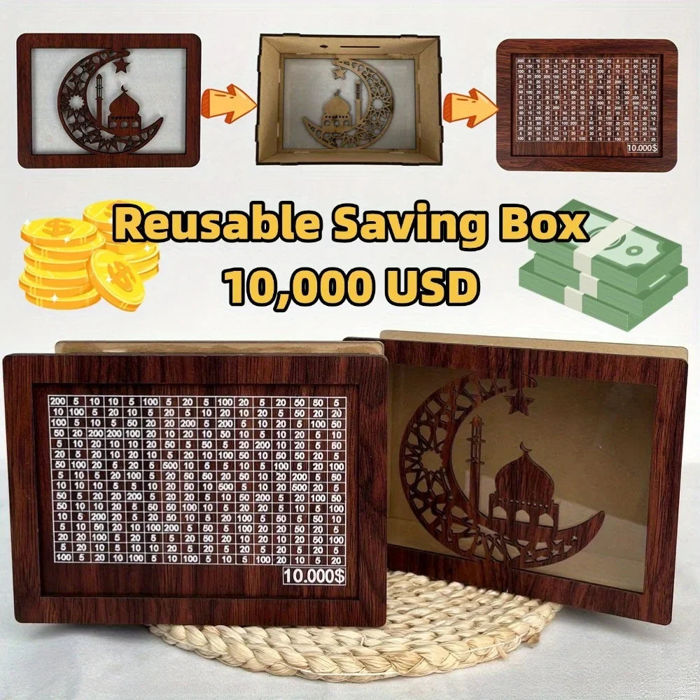 Smart Savings Wooden Money Box