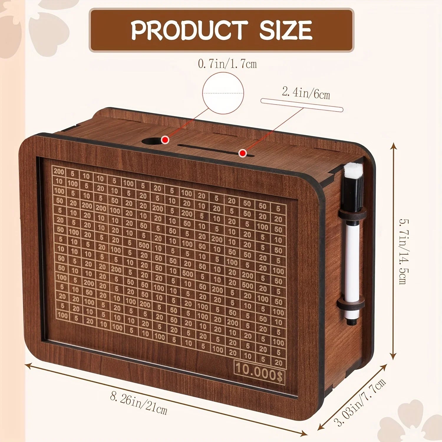 Smart Savings Wooden Money Box